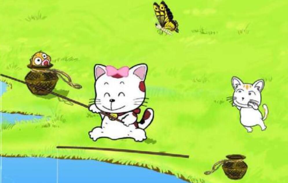 小猫捉鱼看图写话.jpg 小猫捉鱼看图写话.jpg
