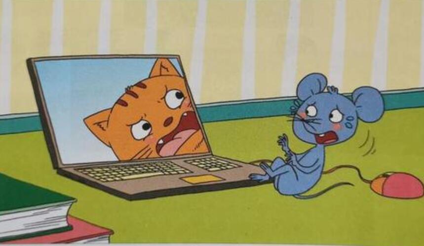 小老鼠看到电脑里的猫看图写话.jpg 小老鼠看到电脑里的猫看图写话.jpg