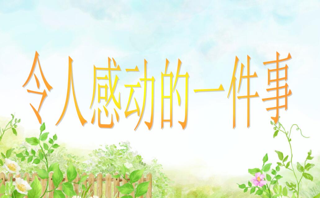 我最感动的一件事作文800字