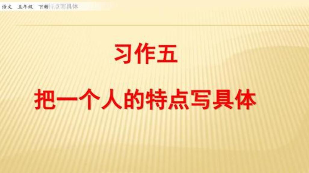 把一个人的特点写具体作文500字