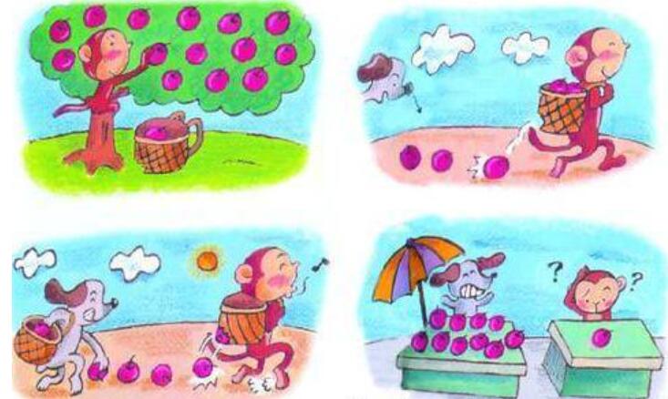 小刺猬摘苹果看图写话.jpg 小刺猬摘苹果看图写话.jpg