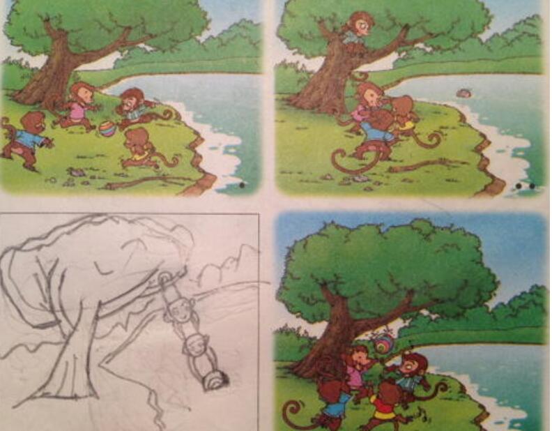 小猴捞皮球看图写话.jpg 小猴捞皮球看图写话.jpg