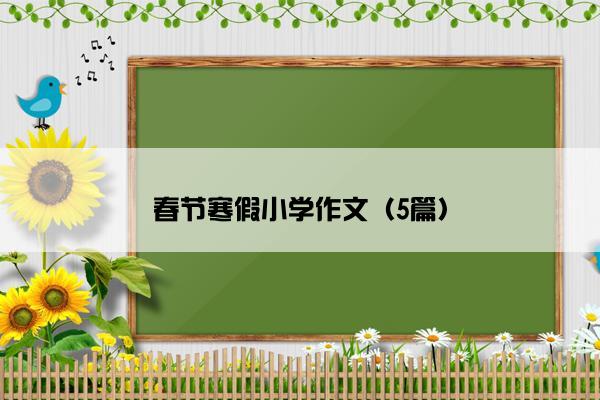 春节寒假小学作文（5篇）