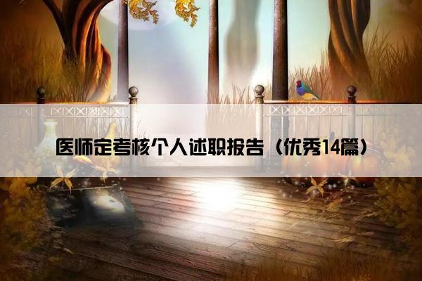 医师定考核个人述职报告（优秀14篇）