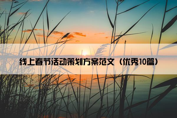 线上春节活动策划方案范文（优秀10篇）