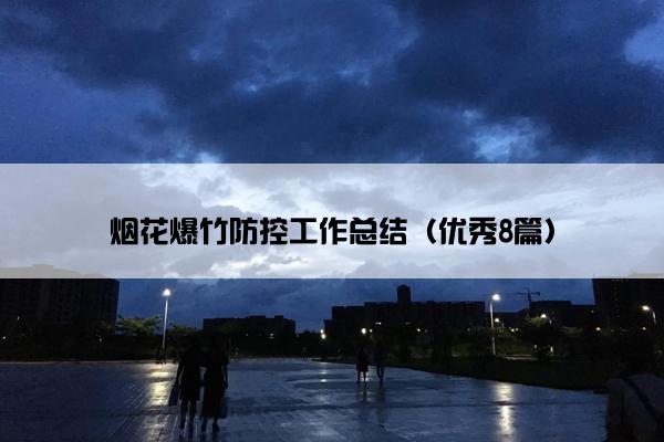 烟花爆竹防控工作总结（优秀8篇）