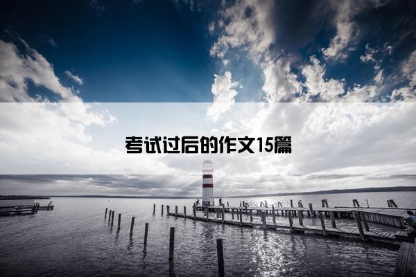 考试过后的作文15篇