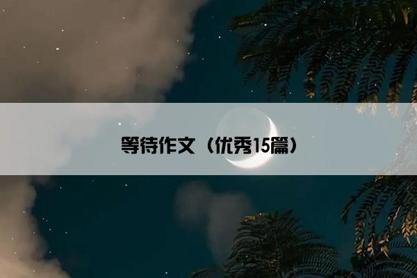 等待作文（优秀15篇）