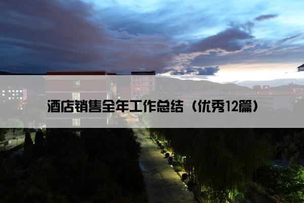 酒店销售全年工作总结（优秀12篇）