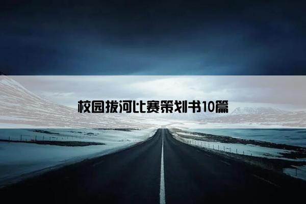 校园拔河比赛策划书10篇