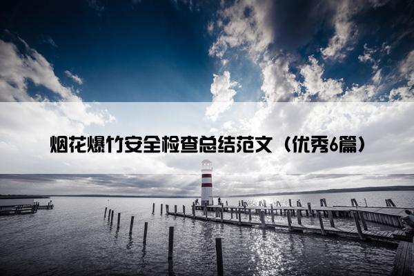 烟花爆竹安全检查总结范文（优秀6篇）