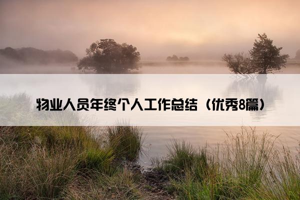 物业人员年终个人工作总结（优秀8篇）