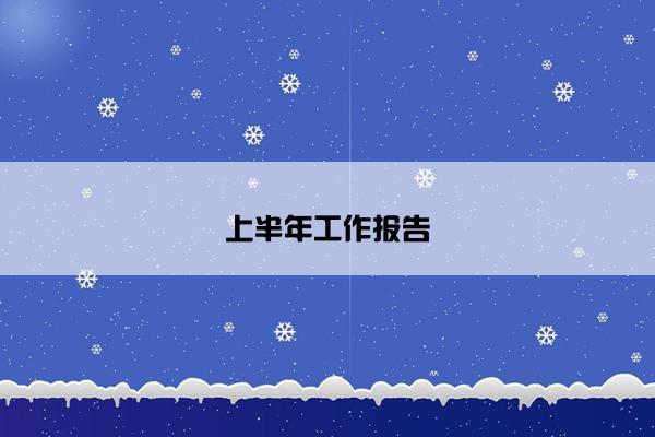 上半年工作报告