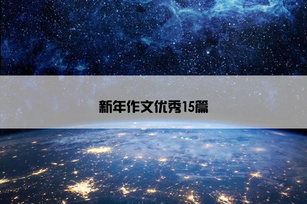 新年作文优秀15篇