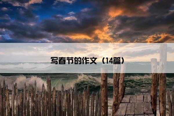 写春节的作文(14篇) 写春节的作文(14篇)
