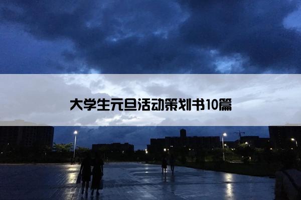 大学生元旦活动策划书10篇