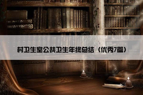 村卫生室公共卫生年终总结（优秀7篇）