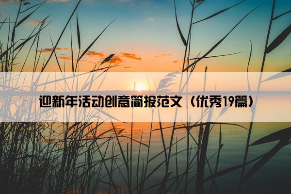 迎新年活动创意简报范文（优秀19篇）