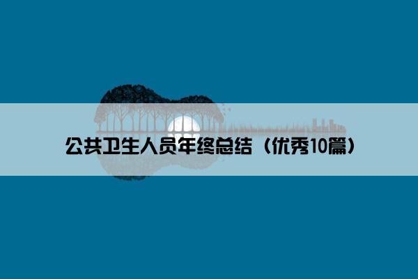 公共卫生人员年终总结（优秀10篇）