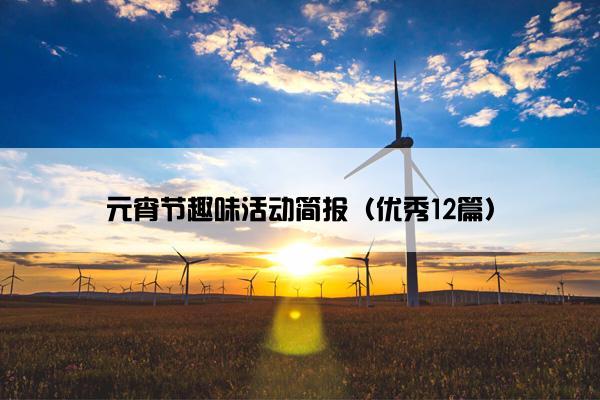 元宵节趣味活动简报（优秀12篇）