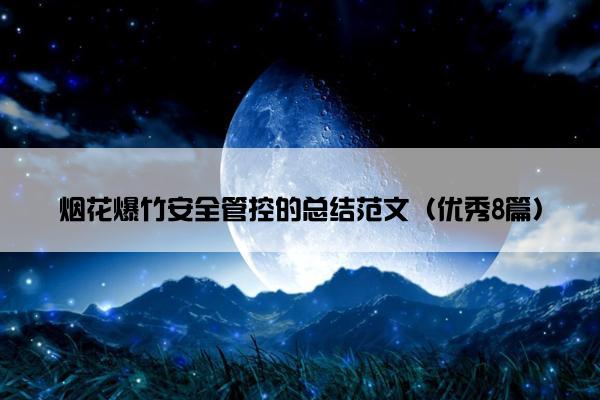 烟花爆竹安全管控的总结范文（优秀8篇）