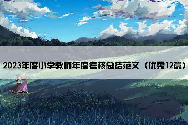 2023年度小学教师年度考核总结范文（优秀12篇）