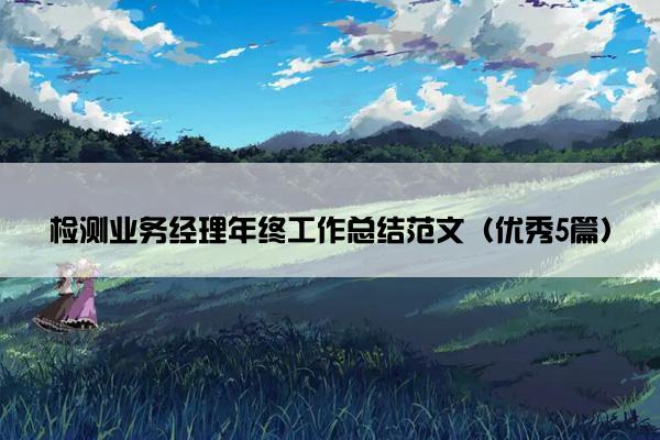 检测业务经理年终工作总结范文（优秀5篇）