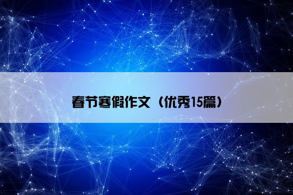春节寒假作文（优秀15篇）