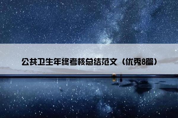 公共卫生年终考核总结范文（优秀8篇）