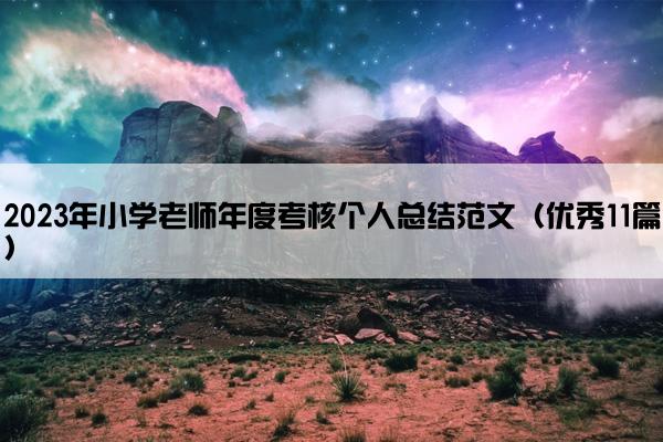 2023年小学老师年度考核个人总结范文（优秀11篇）