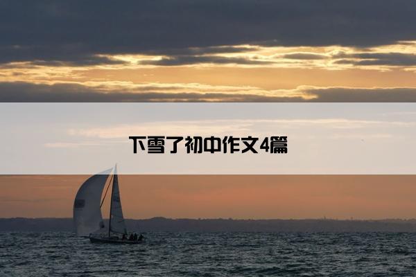 下雪了初中作文4篇 下雪了初中作文4篇