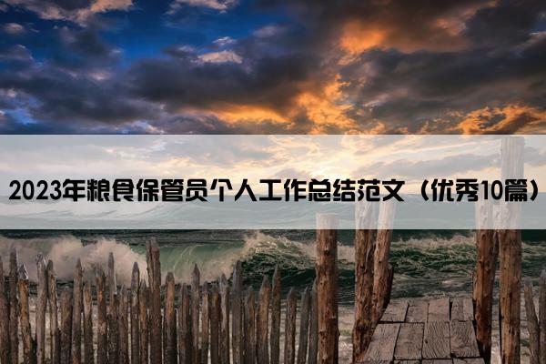 2023年粮食保管员个人工作总结范文（优秀10篇）