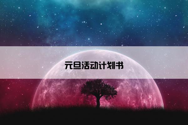 元旦活动计划书 元旦活动计划书