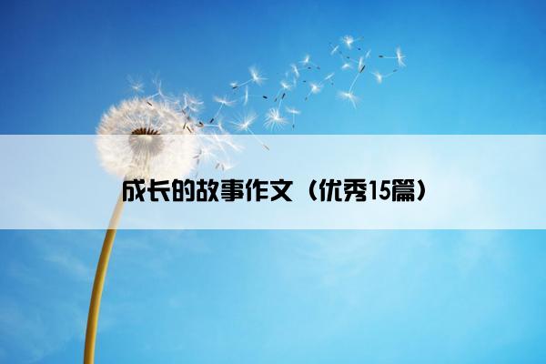 成长的故事作文（优秀15篇）