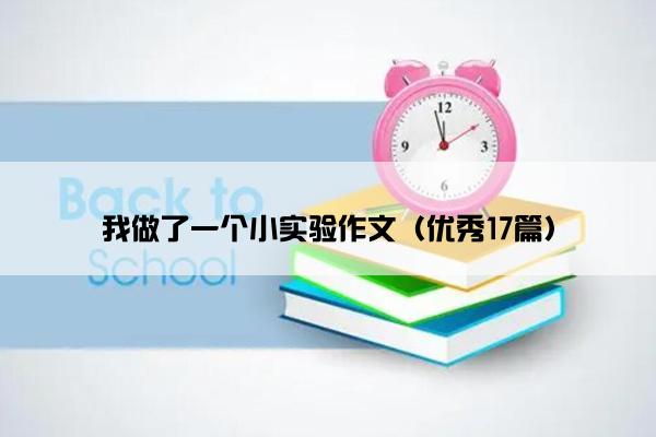 我做了一个小实验作文（优秀17篇）