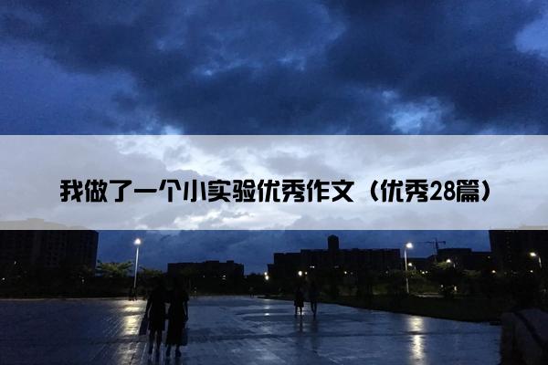 我做了一个小实验优秀作文(优秀28篇) 我做了一个小实验优秀作文(优秀28篇)