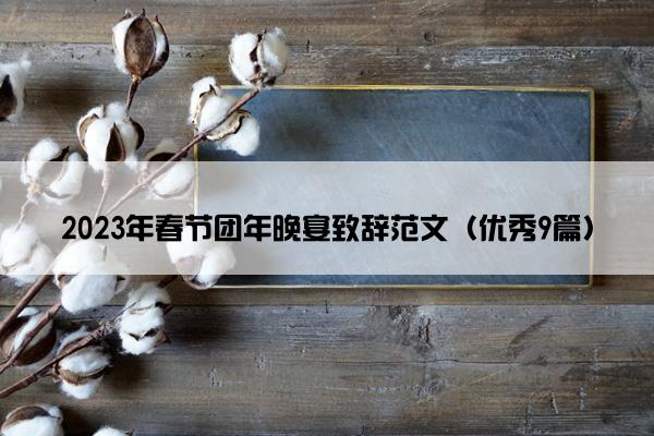 2023年春节团年晚宴致辞范文（优秀9篇）