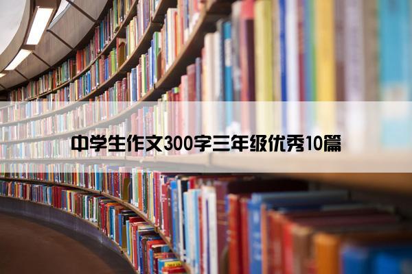 中学生作文300字三年级优秀10篇