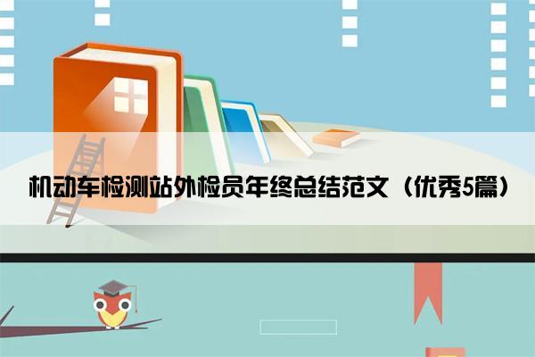机动车检测站外检员年终总结范文（优秀5篇）