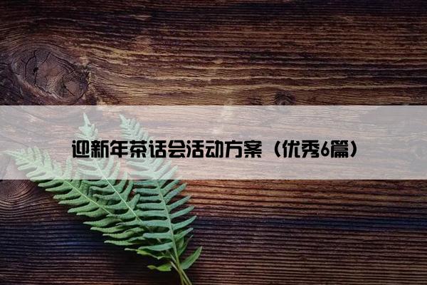 迎新年茶话会活动方案(优秀6篇) 迎新年茶话会活动方案(优秀6篇)