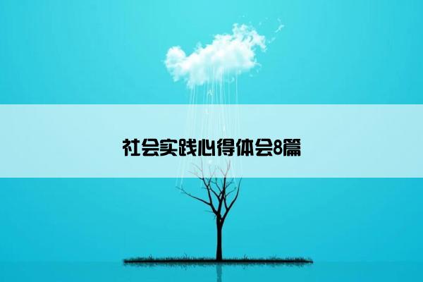 社会实践心得体会8篇 社会实践心得体会8篇