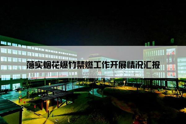 落实烟花爆竹禁燃工作开展情况汇报