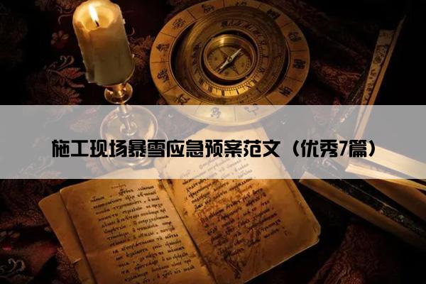 施工现场暴雪应急预案范文（优秀7篇）