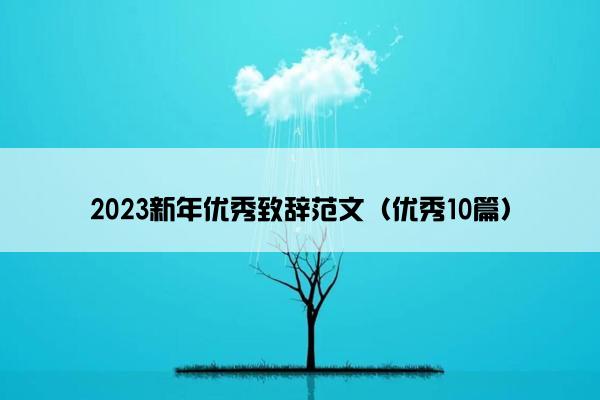 2023新年优秀致辞范文（优秀10篇）