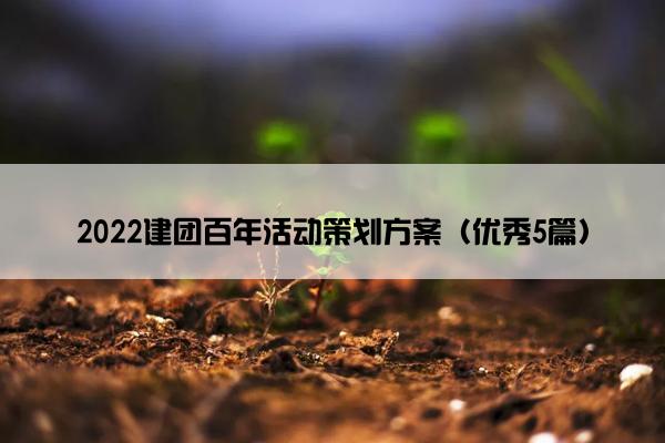2022建团百年活动策划方案（优秀5篇）