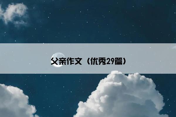 父亲作文（优秀29篇）