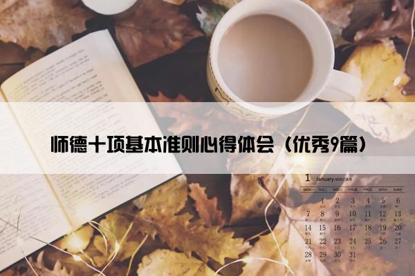 师德十项基本准则心得体会（优秀9篇）