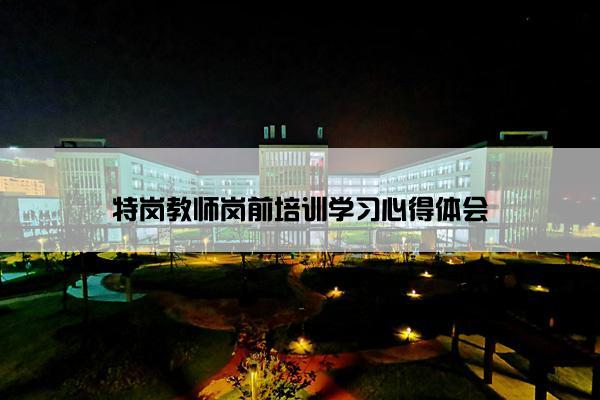 特岗教师岗前培训学习心得体会