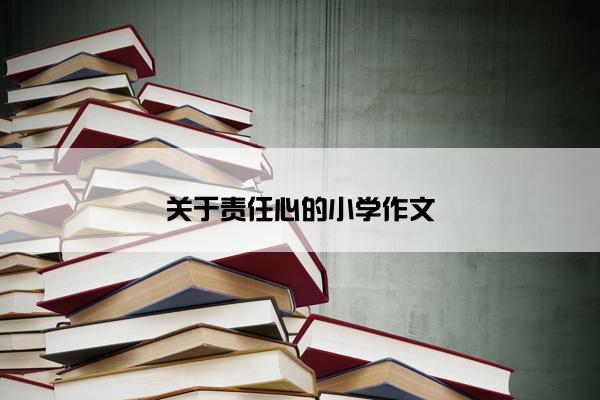 关于责任心的小学作文