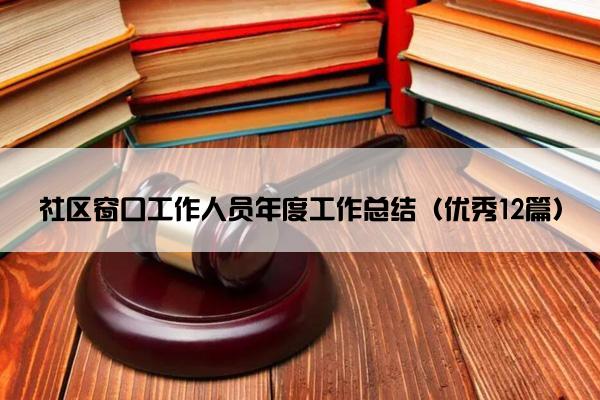 社区窗口工作人员年度工作总结（优秀12篇）
